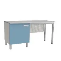 Стол лабораторный с тумбой, дверкой и полкой МЕГИ ForLab СЛ-05-102 (СЛ-05-МСК)