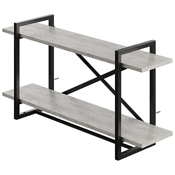 Полка навесная GUTTA 470х920х250 (2 полки) черный/патина